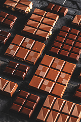 Image showing Chocolate bar pieces
