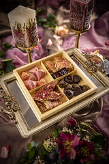 Image showing Lot of variety chocolate pralines