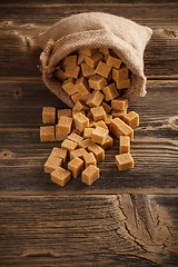 Image showing Brown sugar cubes