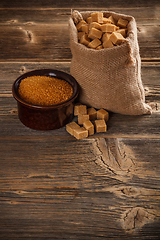 Image showing Brown sugar cubes