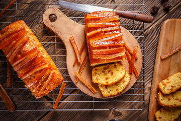 Image showing Cake with candied orange peel