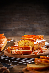 Image showing Fruit cake with candied orange zest