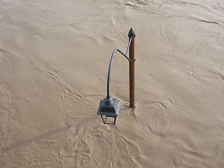 Image showing River Po flood in Turin