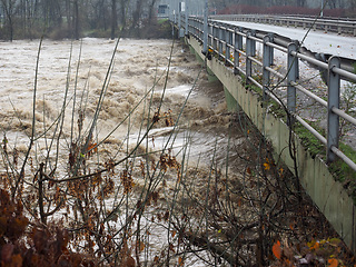 Image showing River Po flood in Turin