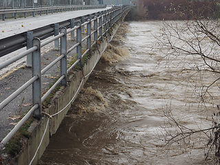 Image showing River Po flood in Turin