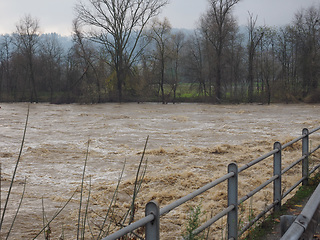 Image showing River Po flood in Turin