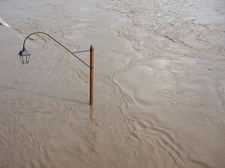 Image showing River Po flood in Turin