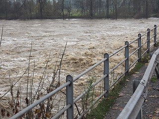 Image showing River Po flood in Turin