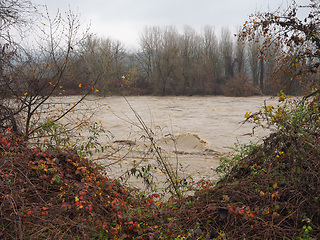 Image showing River Po flood in Turin