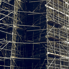 Image showing Vintage looking Scaffolding