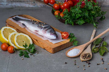 Image showing Fresh fish sea bass