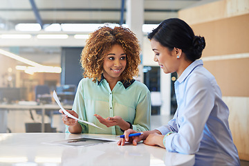 Image showing Human resources, hiring and contract with a woman manager and candidate meeting at work. Business, resume and review with a female employer working on recruitment or in an interview in the office