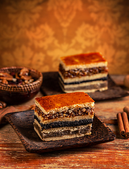 Image showing Apple, walnut, and poppy seed pastry