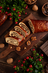 Image showing Beigli, Hungarian walnut rolls