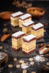 Image showing Set of mini layered cake bites