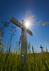 Image showing Grave sun flares