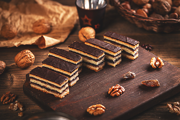 Image showing Hungarian gerbeaud cake