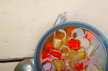 Image showing Traditional Italian minestrone soup