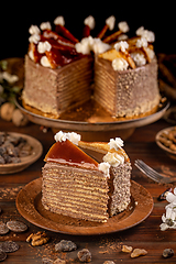 Image showing Dobosh Hungarian cake