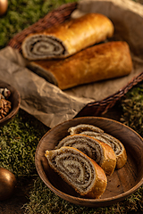 Image showing Homemade nut roll