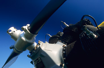 Image showing radial engine and propeller Biplane Boeing Stearman 