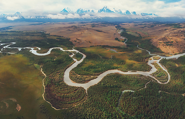 Image showing Kurai steppe and Chuya river