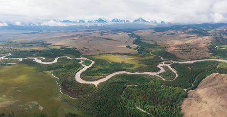 Image showing Kurai steppe and Chuya river