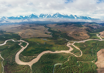 Image showing Kurai steppe and Chuya river