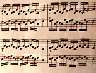 Image showing Old Music Sheet