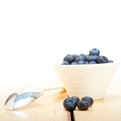 Image showing fresh blueberry bowl