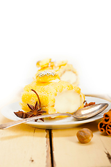 Image showing cream roll cake dessert and spices