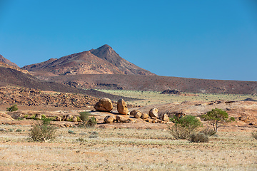 Image showing Brandberg mountain desert landscape, Namibia