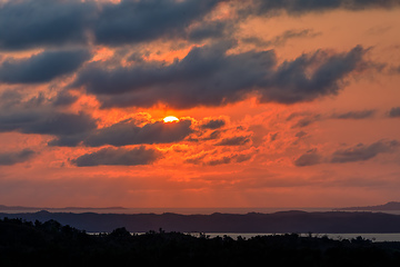 Image showing Sunset on Nosy Be island in Madagascar