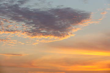 Image showing Sunset sky on Nosy Be island in Madagascar