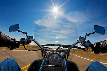 Image showing Bikers view