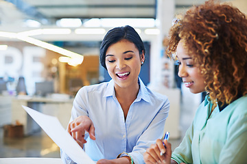 Image showing Human resources, interview and contract with a woman manager and candidate meeting at work. Business, documents and review with a female employer working on recruitment or hiring in the office