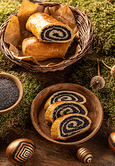 Image showing Homemade poppy seed roll