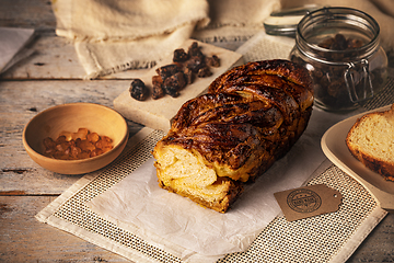 Image showing Babka spread with walnut fillings