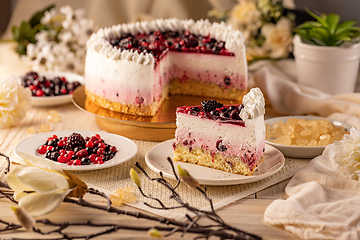 Image showing Homemade berry cake