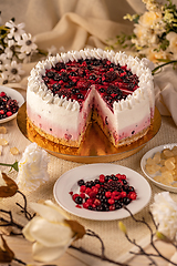 Image showing Summer berry cake