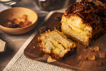 Image showing Homemade vanilla cream babka