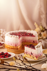 Image showing Creamy yoghurt fruit cake
