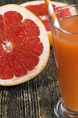 Image showing fresh grapefruit juice