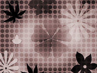 Image showing Flowers & Leafs - background