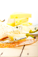 Image showing cheese and pears