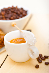 Image showing espresso coffee with sugar and spice