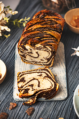 Image showing Poppy seeds swirl bread