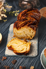 Image showing Homemade salted caramel babka