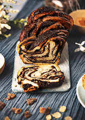 Image showing Chocolate swirl bread