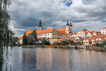 Image showing Telc city with dramatic sky